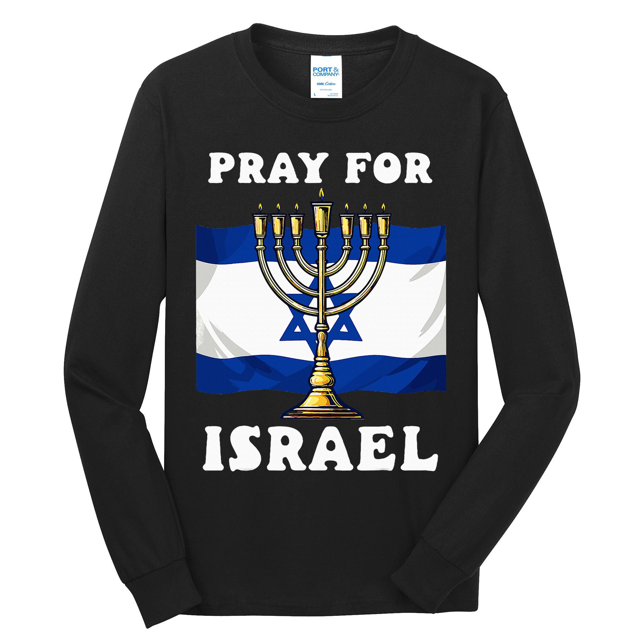 I Stand With Israel Support Israel Strong Pray For Israel Tall Long Sleeve T-Shirt