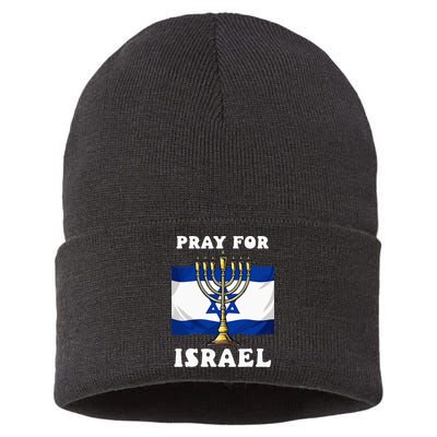 I Stand With Israel Support Israel Strong Pray For Israel Sustainable Knit Beanie