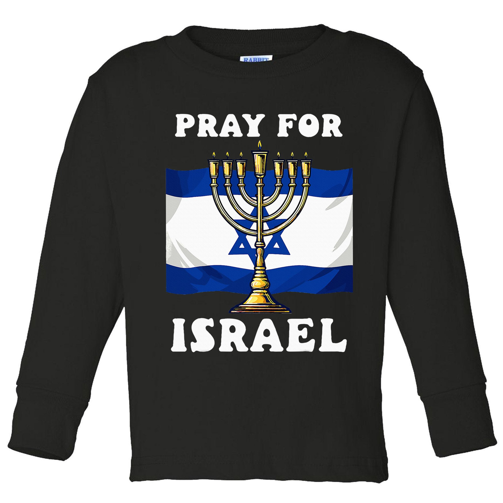 I Stand With Israel Support Israel Strong Pray For Israel Toddler Long Sleeve Shirt
