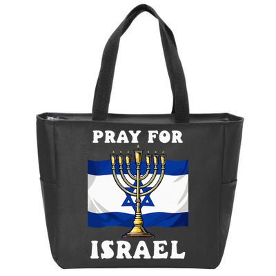 I Stand With Israel Support Israel Strong Pray For Israel Zip Tote Bag
