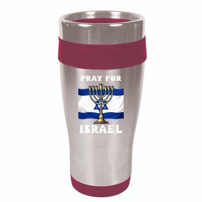 I Stand With Israel Support Israel Strong Pray For Israel 16oz Travel Tumbler