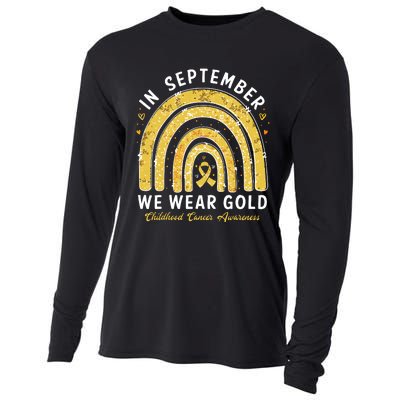 In September We Wear Gold Childhood Cancer Awareness Cooling Performance Long Sleeve Crew