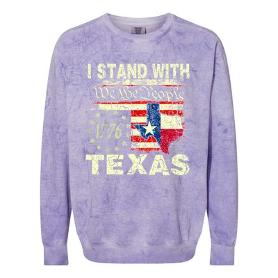 I Stand With Texas Colorblast Crewneck Sweatshirt