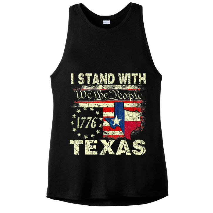 I Stand With Texas Ladies PosiCharge Tri-Blend Wicking Tank