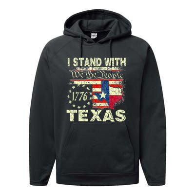 I Stand With Texas Performance Fleece Hoodie