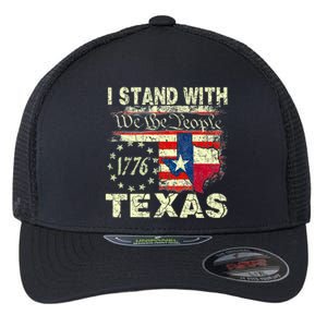 I Stand With Texas Flexfit Unipanel Trucker Cap