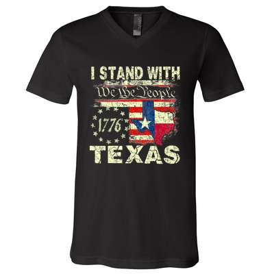 I Stand With Texas V-Neck T-Shirt