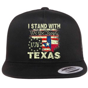 I Stand With Texas Flat Bill Trucker Hat