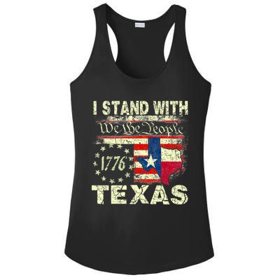 I Stand With Texas Ladies PosiCharge Competitor Racerback Tank