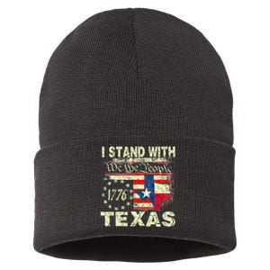 I Stand With Texas Sustainable Knit Beanie