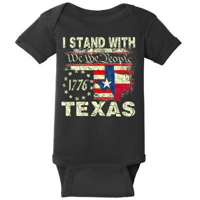 I Stand With Texas Baby Bodysuit