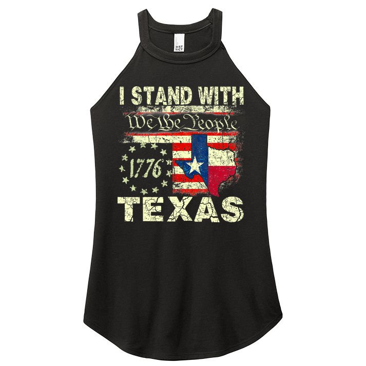 I Stand With Texas Women's Perfect Tri Rocker Tank
