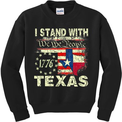 I Stand With Texas Kids Sweatshirt