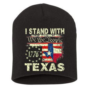 I Stand With Texas Short Acrylic Beanie