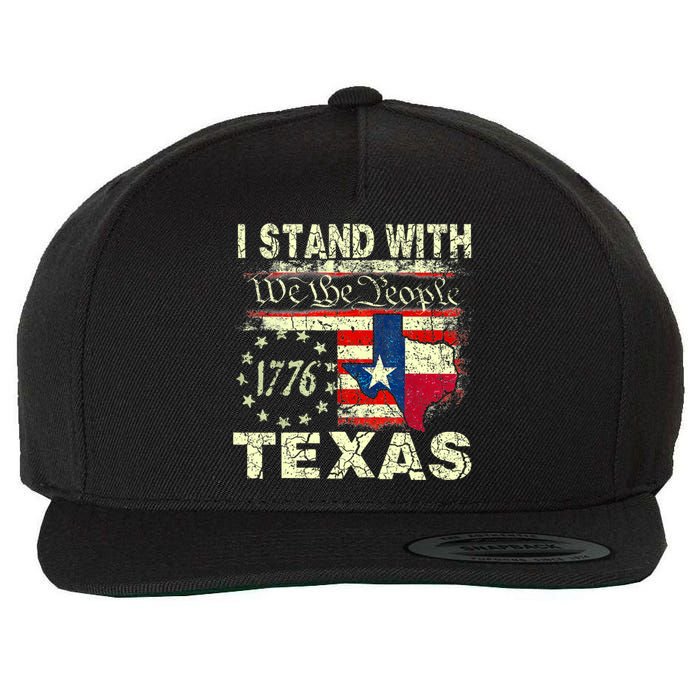 I Stand With Texas Wool Snapback Cap