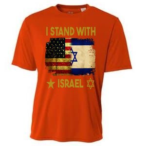 I Stand With Israel I Stand With Israel America Flag Cooling Performance Crew T-Shirt