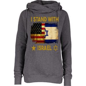 I Stand With Israel I Stand With Israel America Flag Womens Funnel Neck Pullover Hood