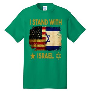 I Stand With Israel I Stand With Israel America Flag Tall T-Shirt