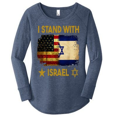 I Stand With Israel I Stand With Israel America Flag Women's Perfect Tri Tunic Long Sleeve Shirt