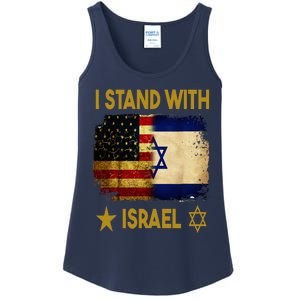 I Stand With Israel I Stand With Israel America Flag Ladies Essential Tank