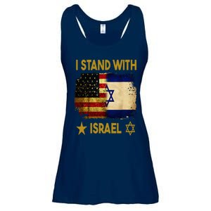 I Stand With Israel I Stand With Israel America Flag Ladies Essential Flowy Tank