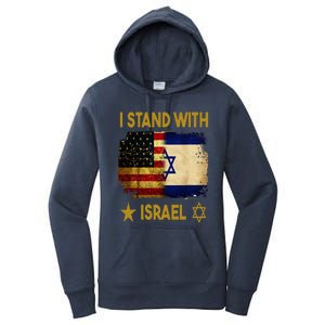 I Stand With Israel I Stand With Israel America Flag Women's Pullover Hoodie