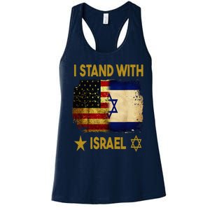 I Stand With Israel I Stand With Israel America Flag Women's Racerback Tank