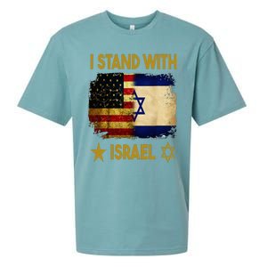 I Stand With Israel I Stand With Israel America Flag Sueded Cloud Jersey T-Shirt