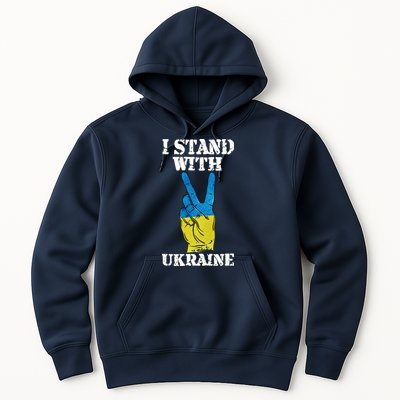 I Stand With Ukraine Ukrainian Peace Sign Hoodie