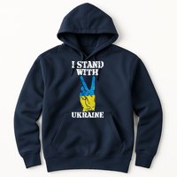 I Stand With Ukraine Ukrainian Peace Sign Hoodie