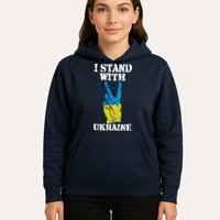 I Stand With Ukraine Ukrainian Peace Sign Hoodie