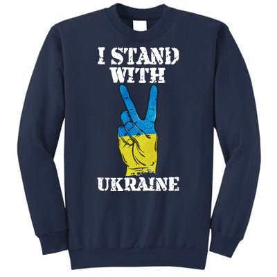 I Stand With Ukraine Ukrainian Peace Sign Sweatshirt