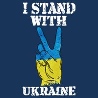 I Stand With Ukraine Ukrainian Peace Sign 16 in Basic Backpack