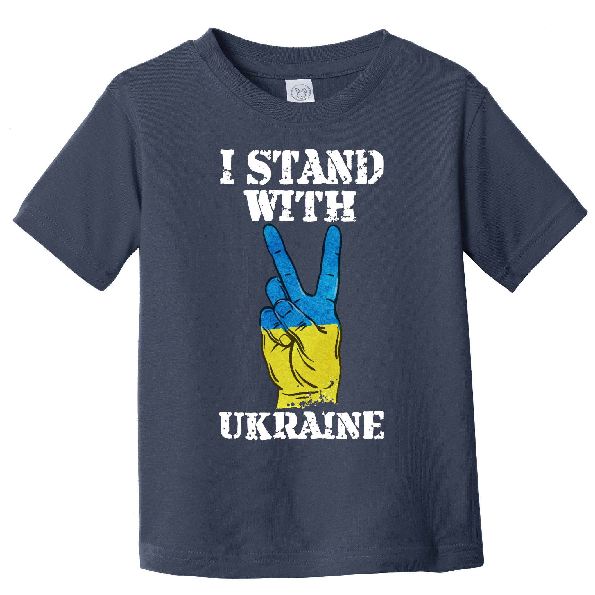 I Stand With Ukraine Ukrainian Peace Sign Toddler T-Shirt