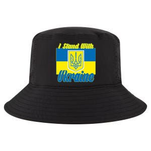 I Stand With Ukraine Coat Of Arms Flag Support Ukraine Cool Comfort Performance Bucket Hat