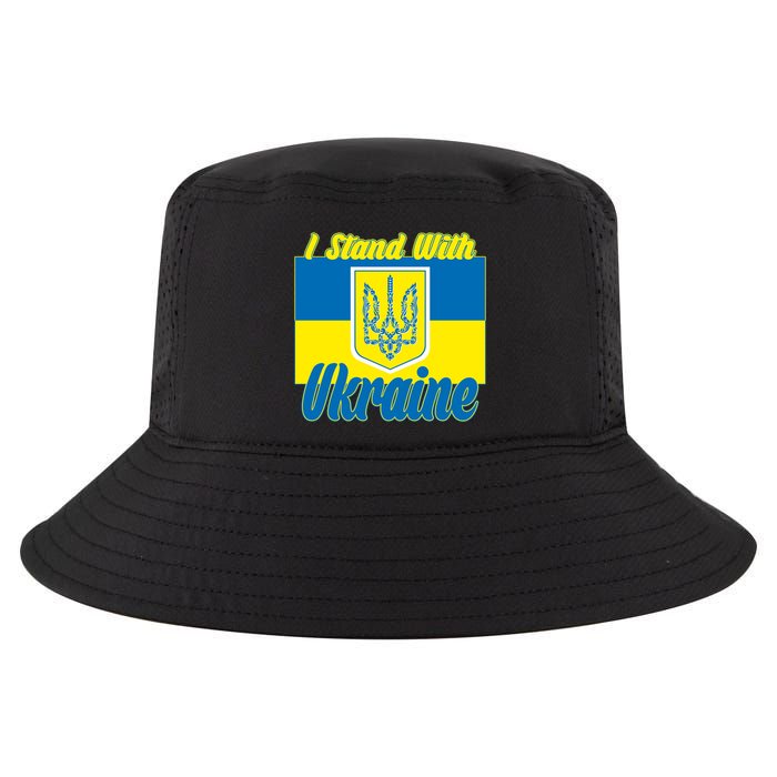 I Stand With Ukraine Coat Of Arms Flag Support Ukraine Cool Comfort Performance Bucket Hat