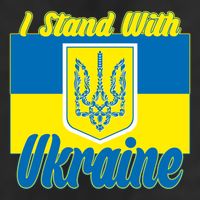 I Stand With Ukraine Coat Of Arms Flag Support Ukraine Adult Drive Performance Visor
