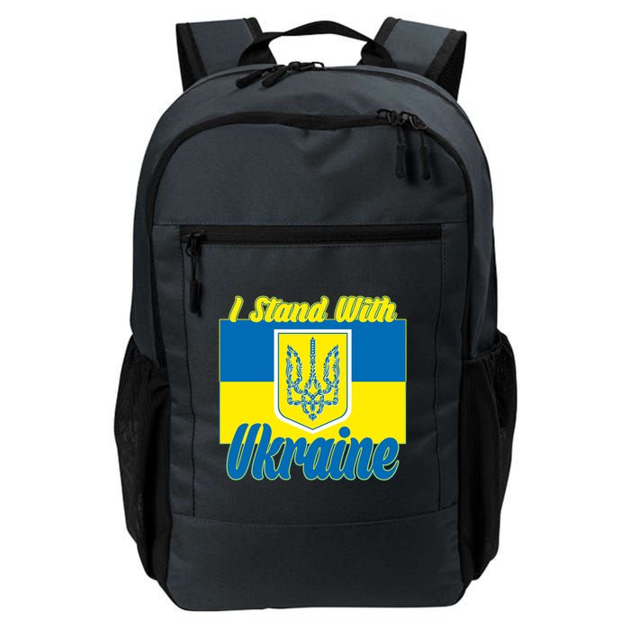 I Stand With Ukraine Coat Of Arms Flag Support Ukraine Backpack