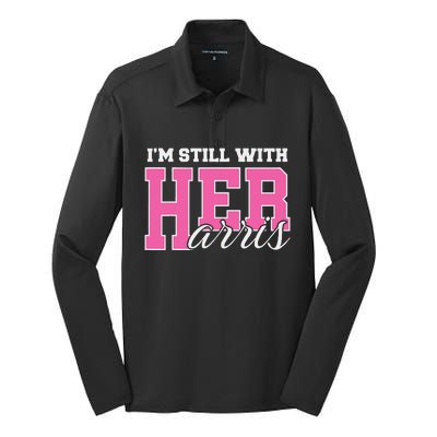 IM Still With Her Kamala Harris Imstillwithher Silk Touch Performance Long Sleeve Polo