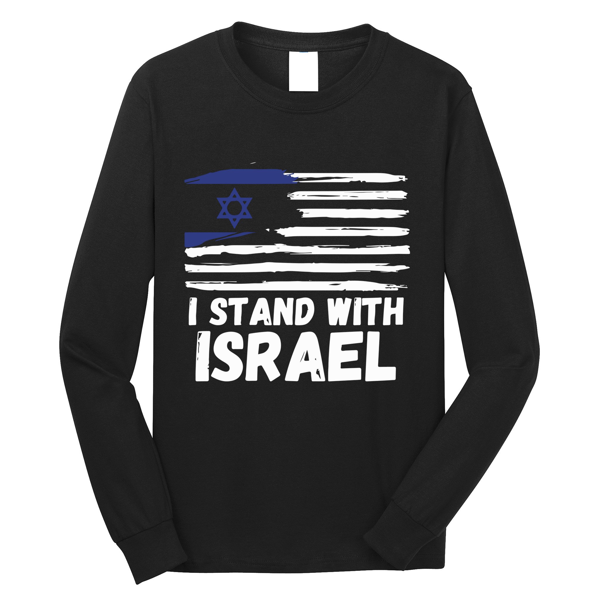 I Stand With Israel Jewish Hanukkah Long Sleeve Shirt