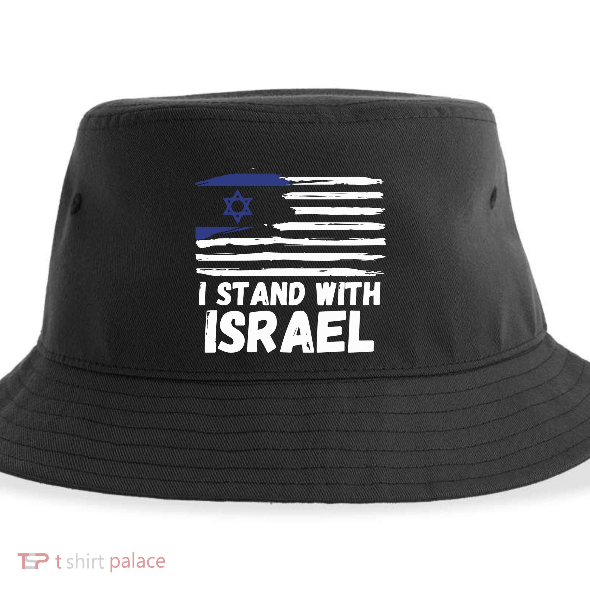 I Stand With Israel Jewish Hanukkah Sustainable Bucket Hat