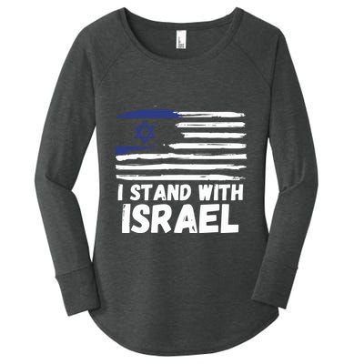 I Stand With Israel Jewish Hanukkah Women's Perfect Tri Tunic Long Sleeve Shirt