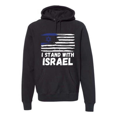 I Stand With Israel Jewish Hanukkah Premium Hoodie