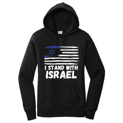 I Stand With Israel Jewish Hanukkah Women's Pullover Hoodie