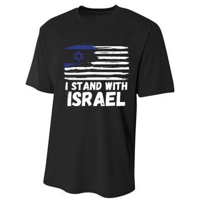 I Stand With Israel Jewish Hanukkah Performance Sprint T-Shirt