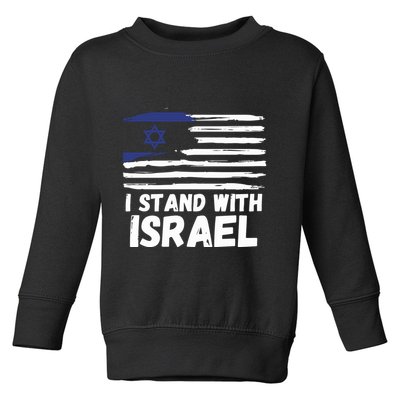 I Stand With Israel Jewish Hanukkah Toddler Sweatshirt