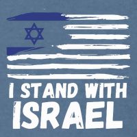 I Stand With Israel Jewish Hanukkah Garment-Dyed Sweatshirt