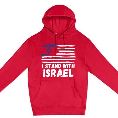 I Stand With Israel Jewish Hanukkah Premium Pullover Hoodie