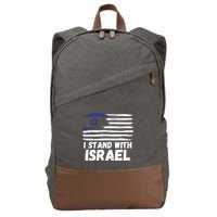 I Stand With Israel Jewish Hanukkah Cotton Canvas Backpack