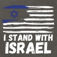 I Stand With Israel Jewish Hanukkah Cotton Canvas Backpack